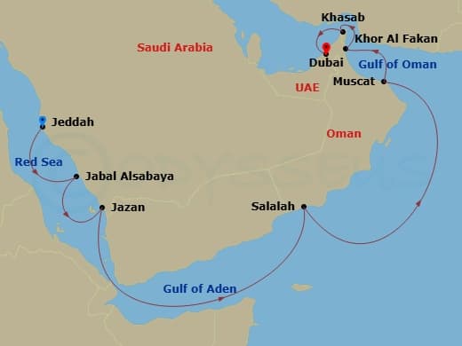 Cruise Itinerary Map
