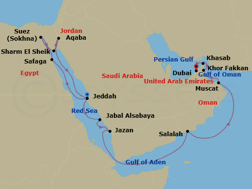 Cruise Itinerary Map