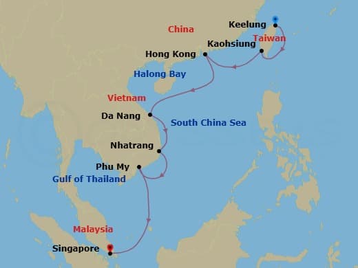 Cruise Itinerary Map