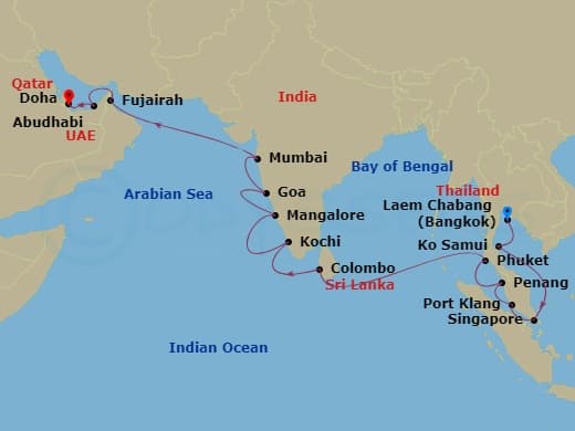Cruise Itinerary Map