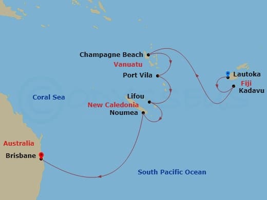 Cruise Itinerary Map