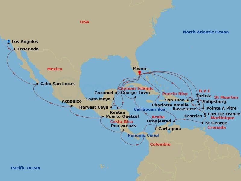Cruise Itinerary Map