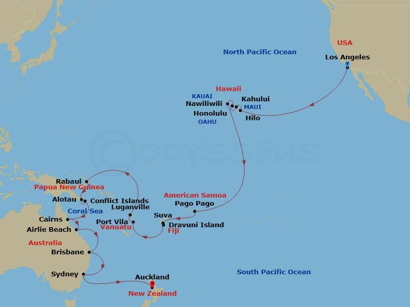 Cruise Itinerary Map