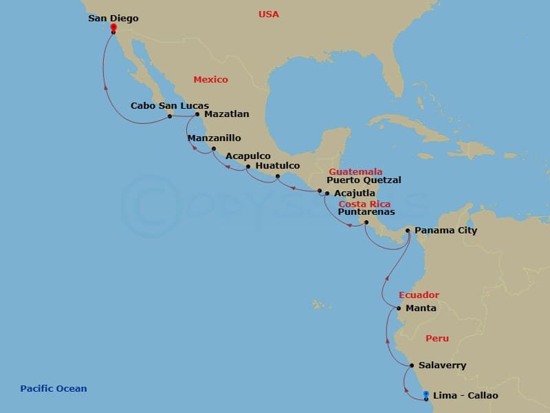 Cruise Itinerary Map