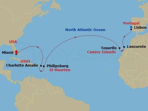 Cruise Itinerary Map