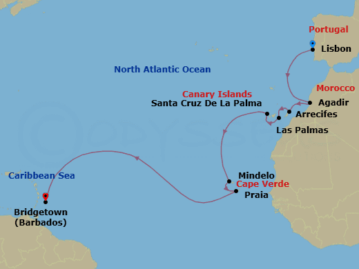 Cruise Itinerary Map