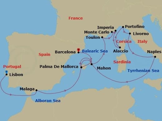Cruise Itinerary Map