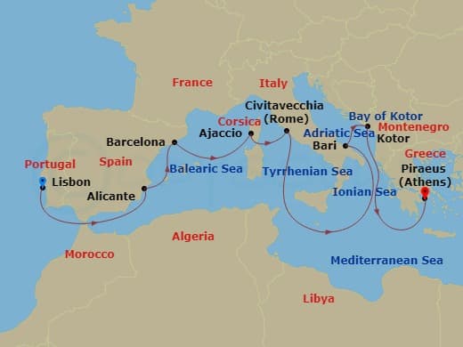 Cruise Itinerary Map