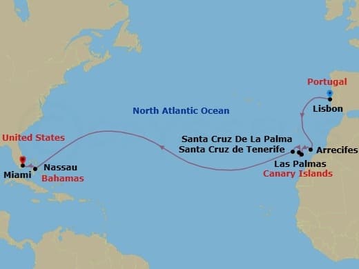 Cruise Itinerary Map