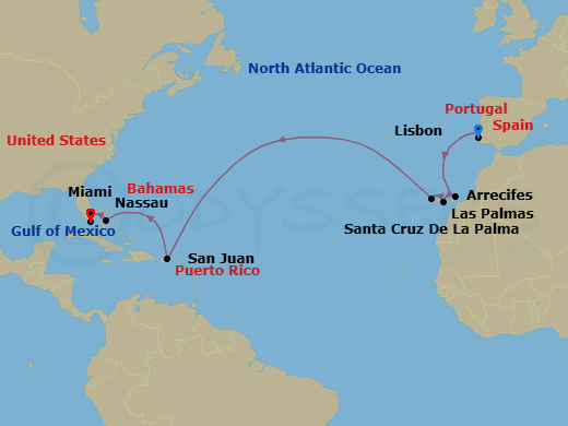 Cruise Itinerary Map
