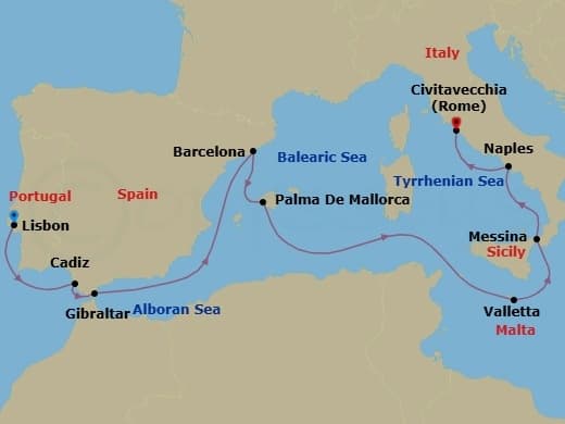 Cruise Itinerary Map