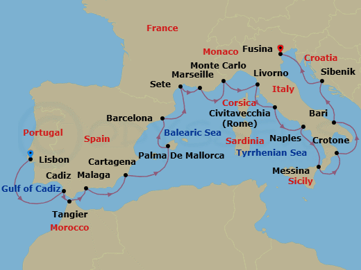 Cruise Itinerary Map