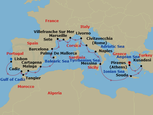 Cruise Itinerary Map