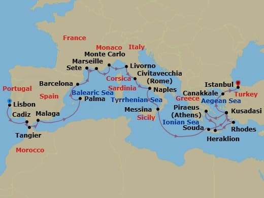 Cruise Itinerary Map
