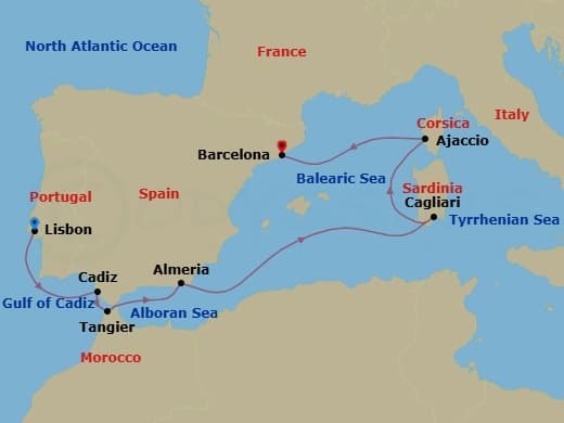 Cruise Itinerary Map