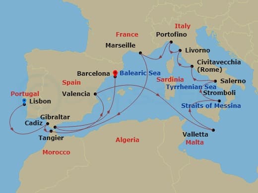 Cruise Itinerary Map
