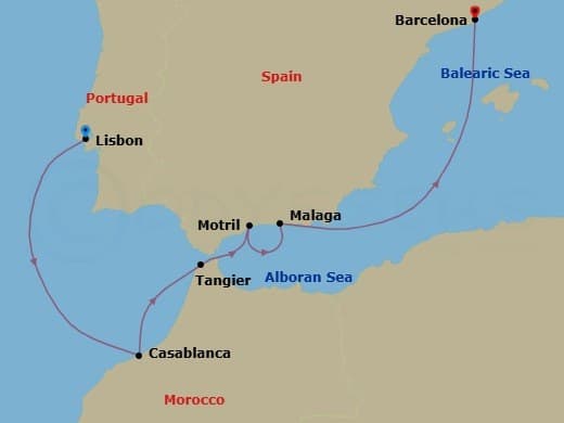 Cruise Itinerary Map