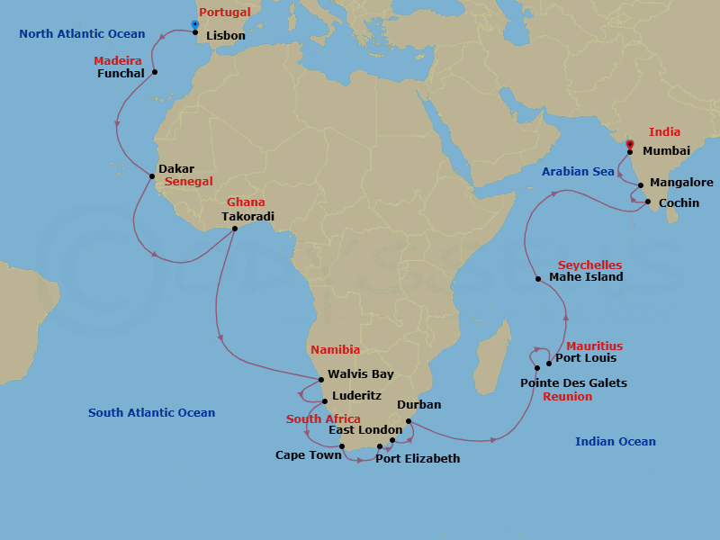 Cruise Itinerary Map