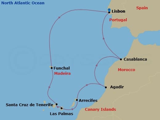 Cruise Itinerary Map