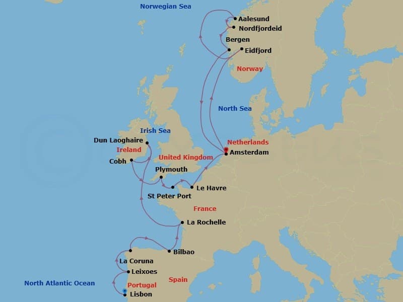 Cruise Itinerary Map