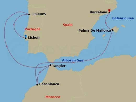 Cruise Itinerary Map