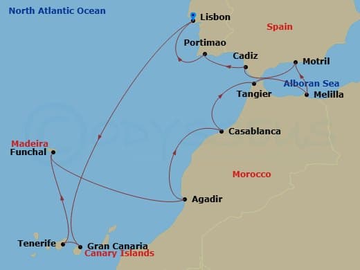 Cruise Itinerary Map