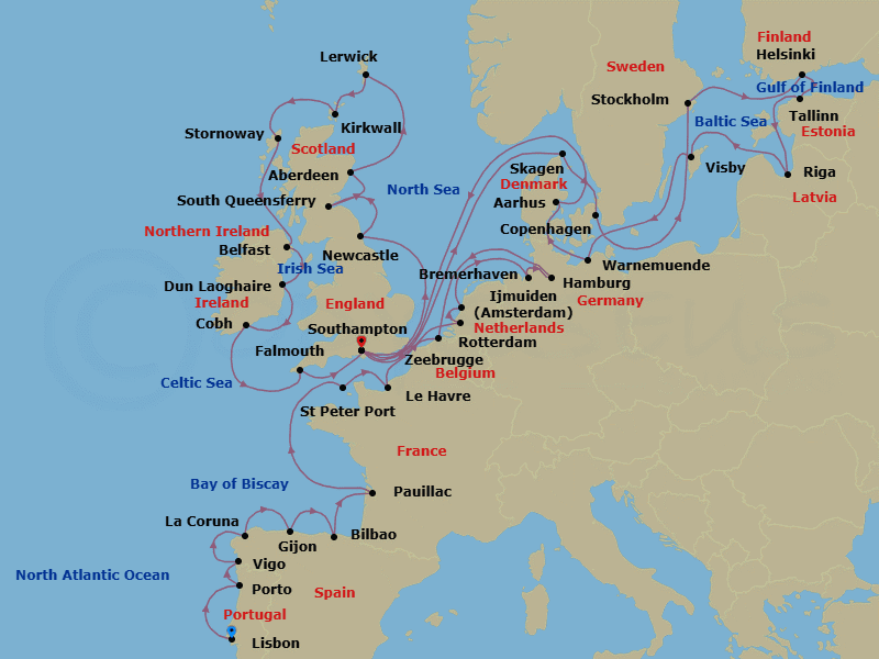 Cruise Itinerary Map