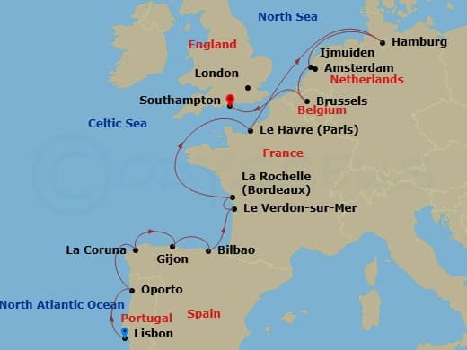 Cruise Itinerary Map