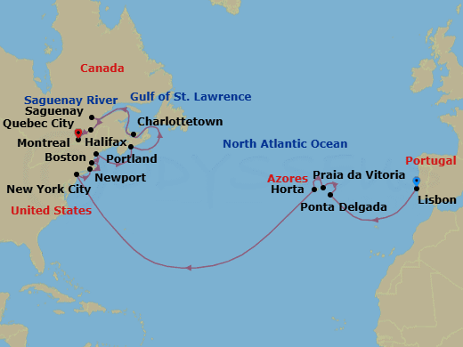 Cruise Itinerary Map