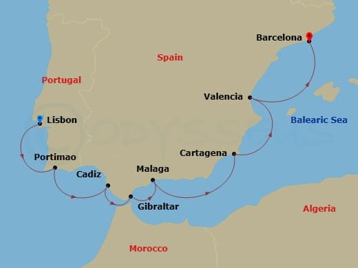 Cruise Itinerary Map
