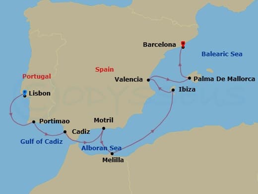 Cruise Itinerary Map
