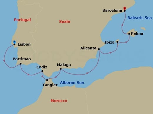 Cruise Itinerary Map