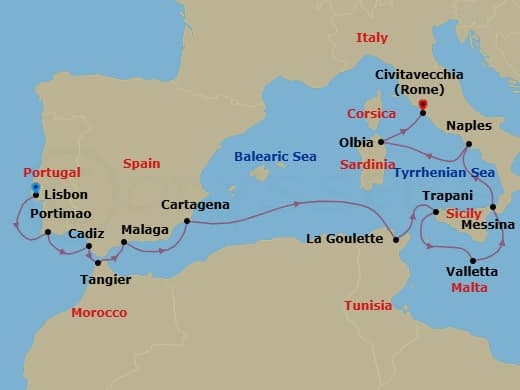 Cruise Itinerary Map