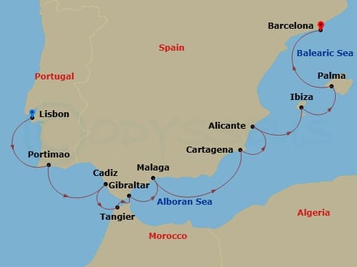 Cruise Itinerary Map