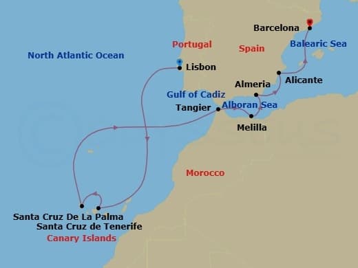 Cruise Itinerary Map