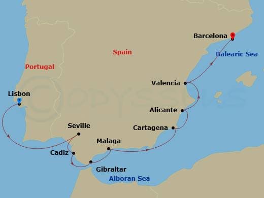 Cruise Itinerary Map