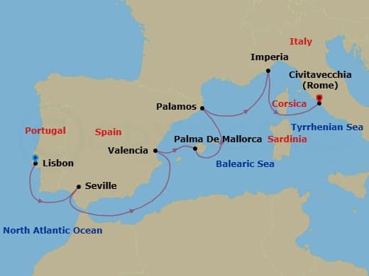 Cruise Itinerary Map