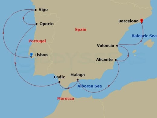 Cruise Itinerary Map