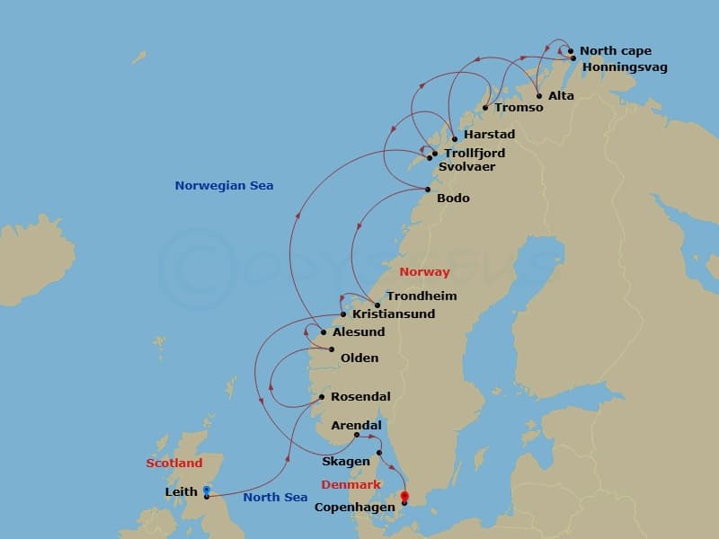 Cruise Itinerary Map