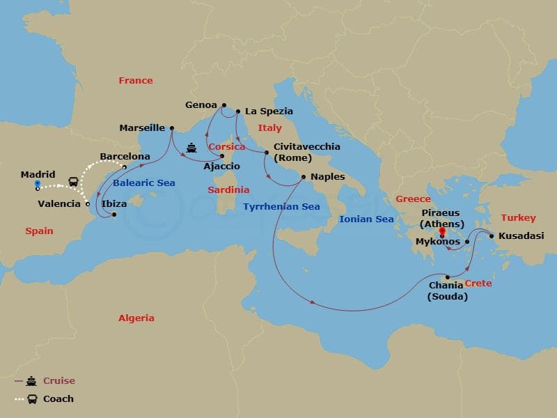 Cruise Itinerary Map