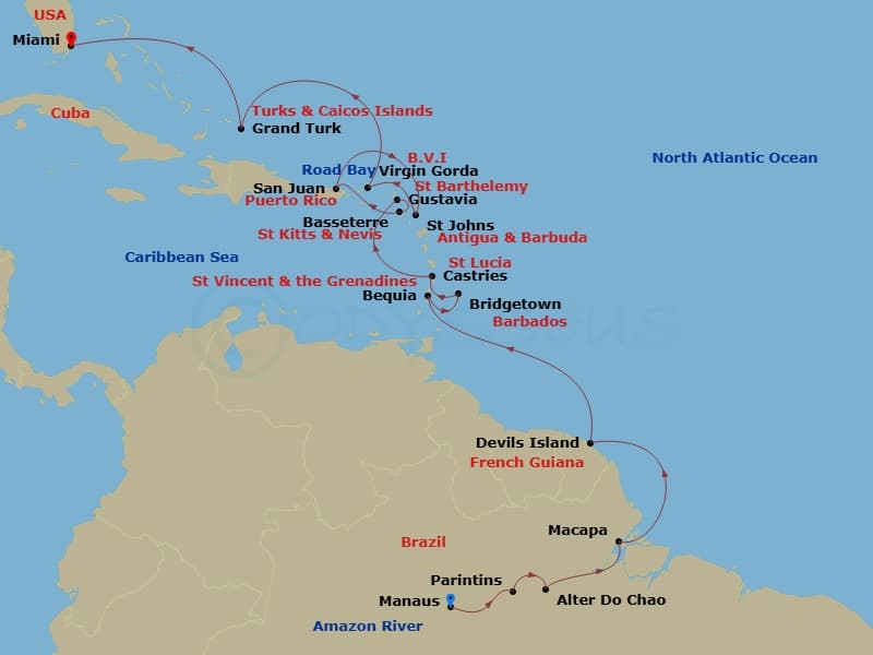 Cruise Itinerary Map