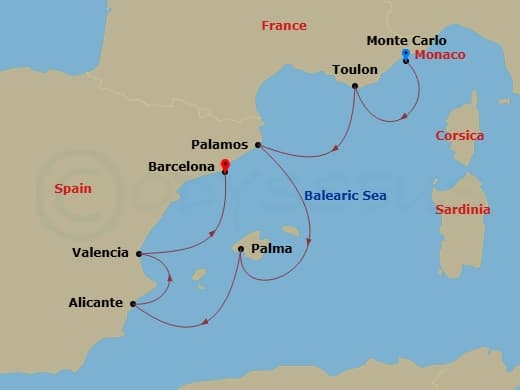 Cruise Itinerary Map