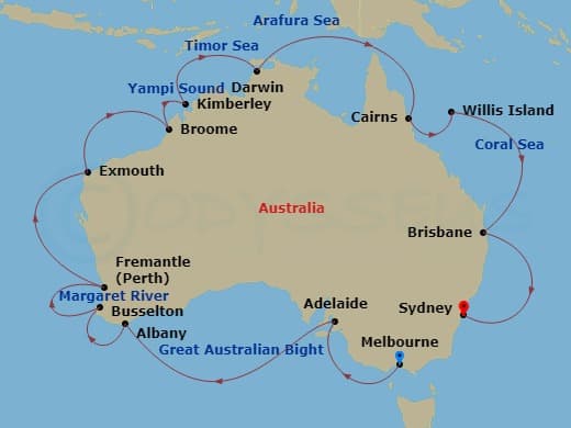 Cruise Itinerary Map