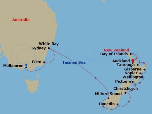 Cruise Itinerary Map