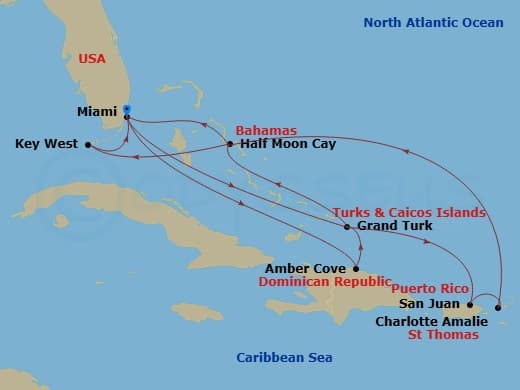 Cruise Itinerary Map