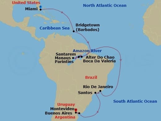 Cruise Itinerary Map