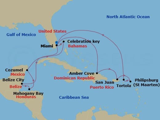 Cruise Itinerary Map