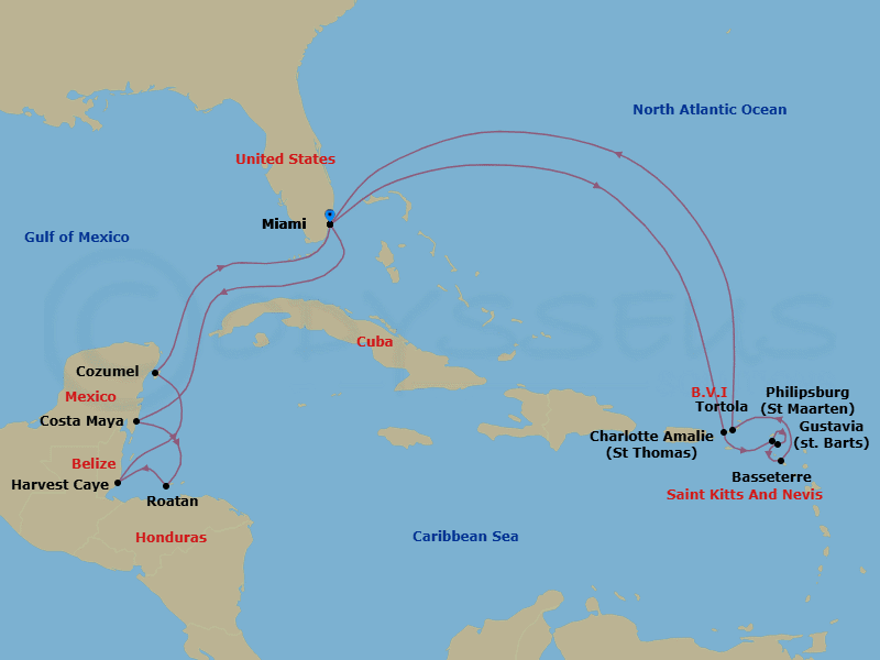 Cruise Itinerary Map