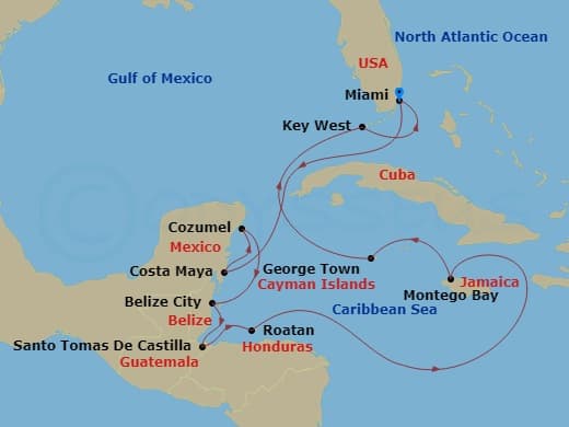 Cruise Itinerary Map