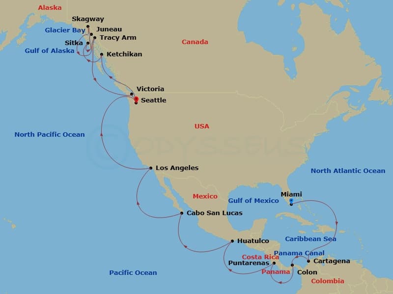 Cruise Itinerary Map